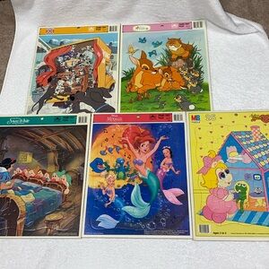 Vintage 80’s golden Disney muppets cardboard tray puzzles